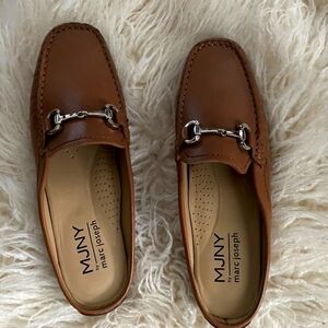 Brown Loafers with Classic Design and Silver Hardware Marc Joseph